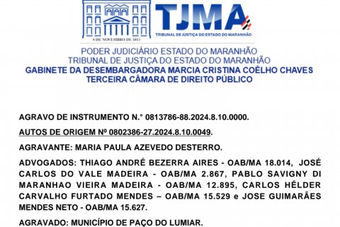 aplicado somente no ano de 2024 que, inclusive, abarca disputas eleitorais”, defende desembargadora ao derrubar afastamento de Paula Azevedo por 180 dias.